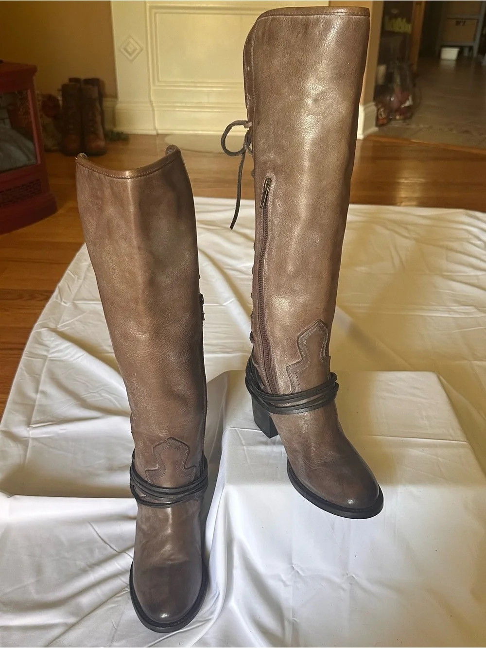 Freebird by Steven Stone coal Women's Knee-High Leather Boots - Classic Style